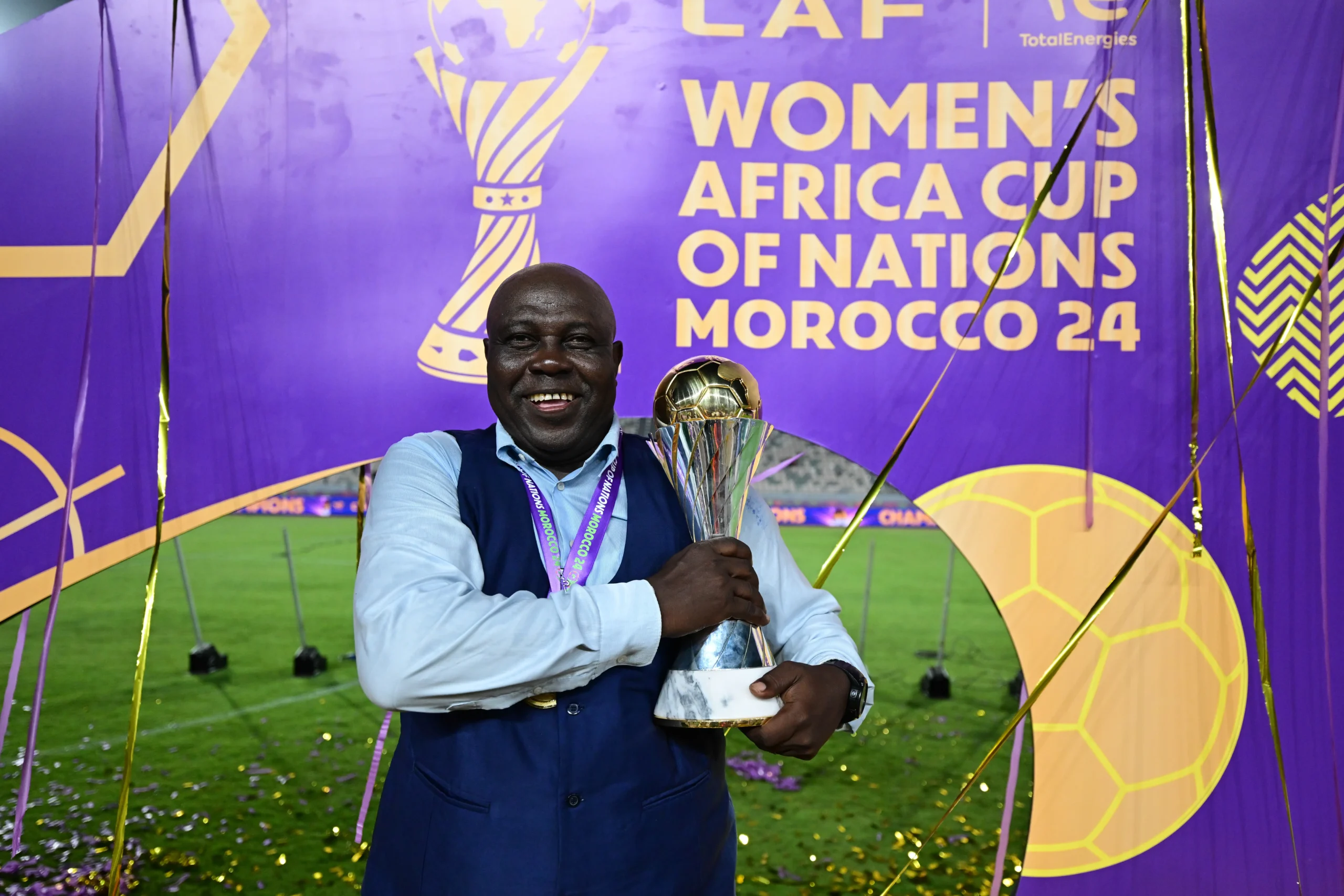 coach magudu with wafcon cup